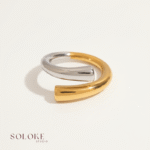 Eclipse Duo Ring – dual tone gold and silver ring by Soloke Studio