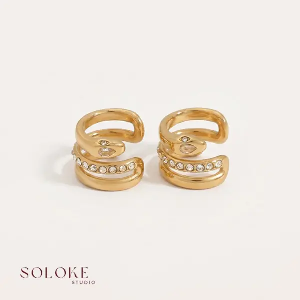 Serpent Coil Earrings