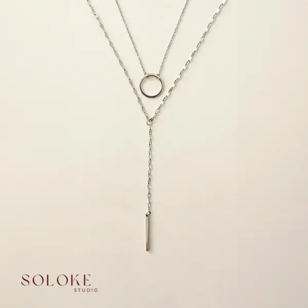 Aura Halo Silver Necklace