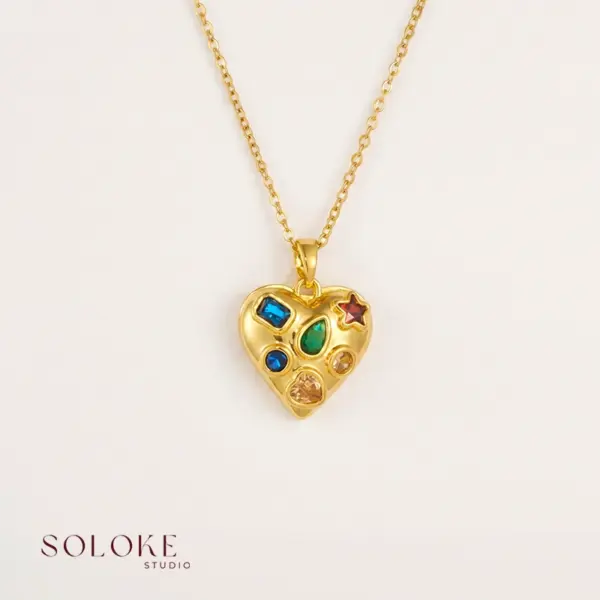 Astral Golden Heart Necklace