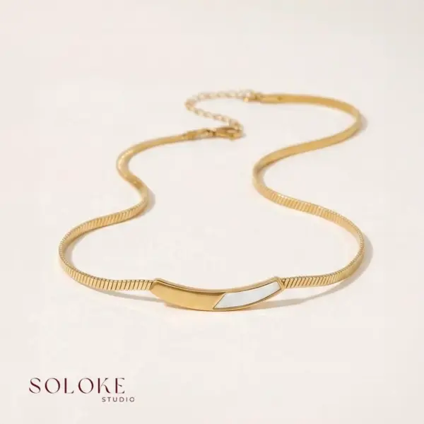 Lumina Inlay Golden Necklace