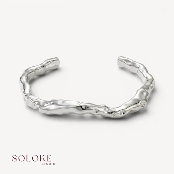 Molten Silver Bangle