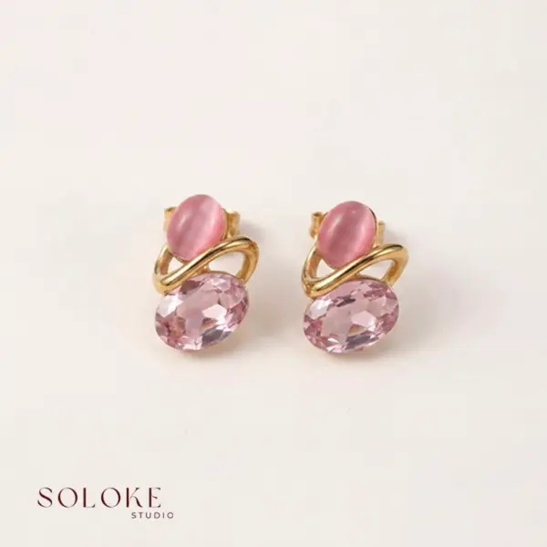 Blush Quartz Earrings