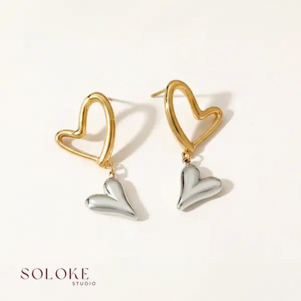 Twin Heart Earrings