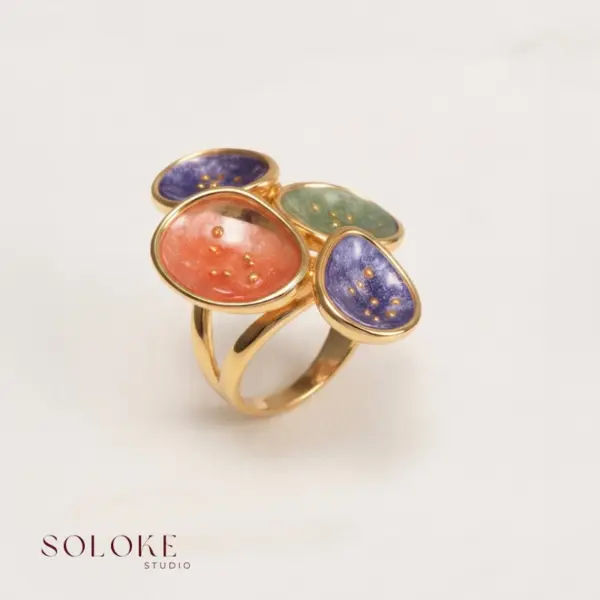 Mosaic flower Ring