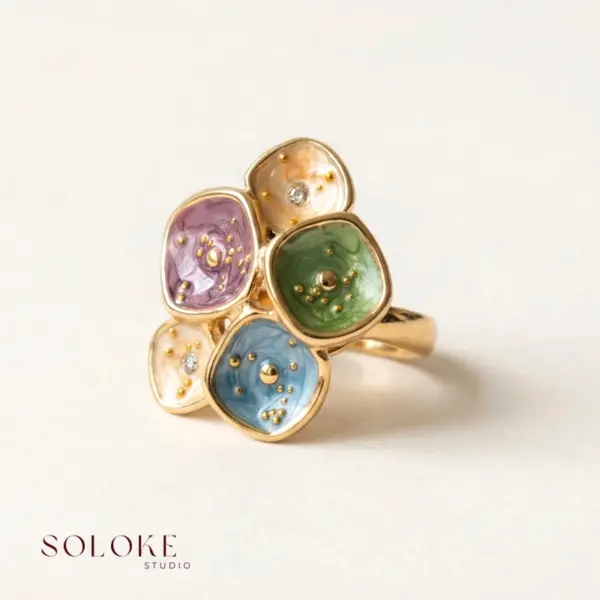 Mosaic Petal Ring